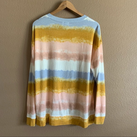 BP Lightweight Tie Dye Striped Sweater Size Large - Picture 6 of 8